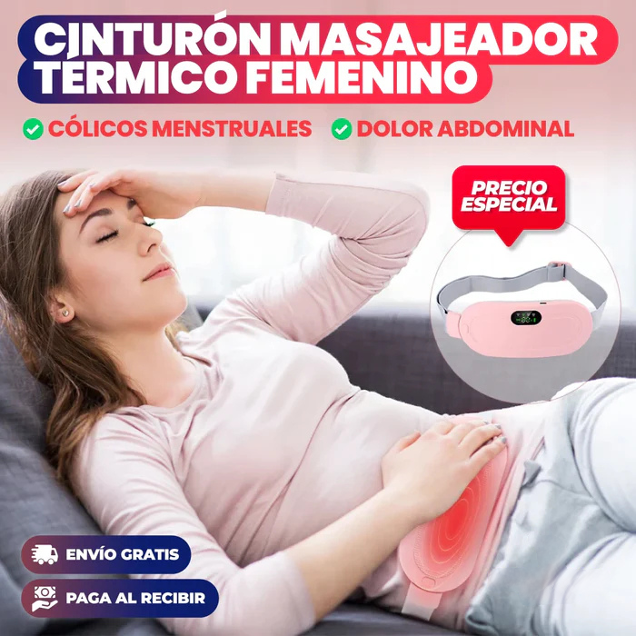 CINTURON MASAJEADOR TÉRMICO PARA CÓLICOS