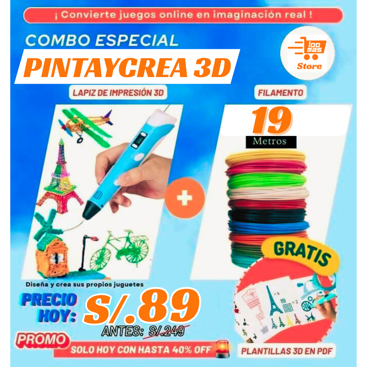 PACK ESPECIAL PINTAYCREA 3D