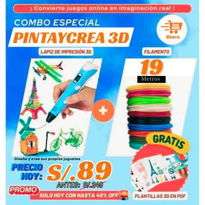 PACK ESPECIAL PINTAYCREA 3D